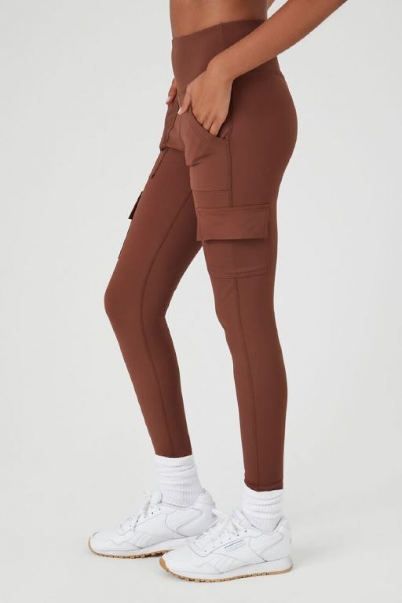 Leggins Forever 21 High Rise Cargo Mujer Chocolate | BDzgGijpJg6