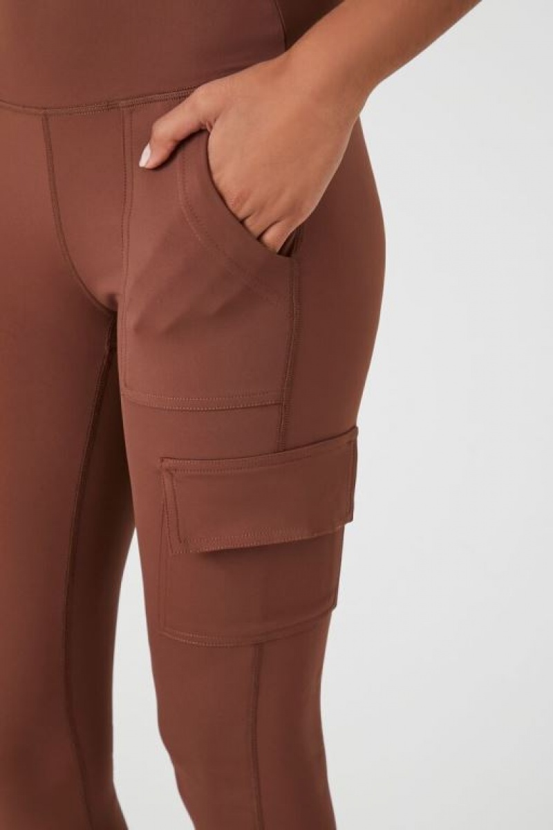 Leggins Forever 21 High Rise Cargo Mujer Chocolate | BDzgGijpJg6