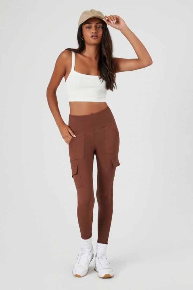 Leggins Forever 21 High Rise Cargo Mujer Chocolate | BDzgGijpJg6