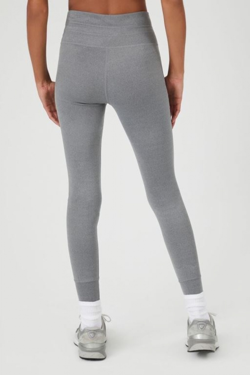 Leggins Forever 21 High Rise Drawstring Mujer Gris | ApuuJcsx7la