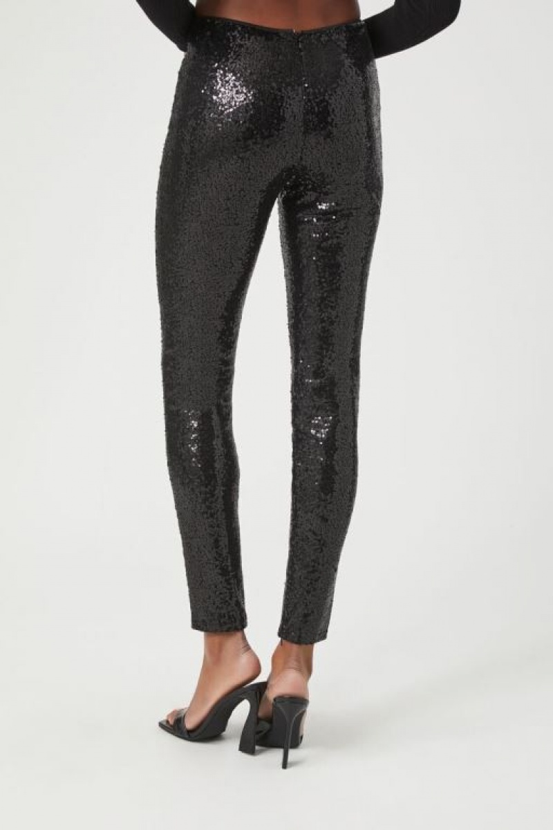 Leggins Forever 21 High Rise Sequin Mujer Negras | voyRUWw4rBY