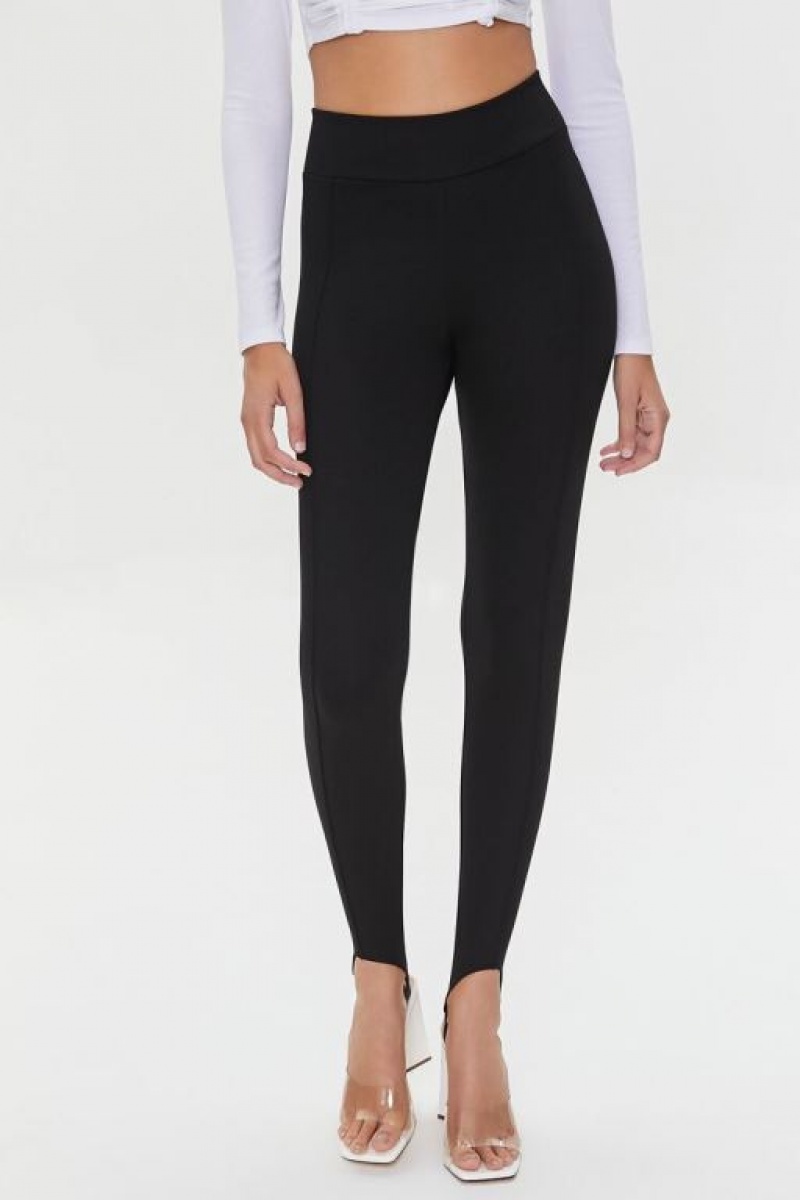 Leggins Forever 21 High Rise Stirrup Mujer Negras | wlcLI3m14UM