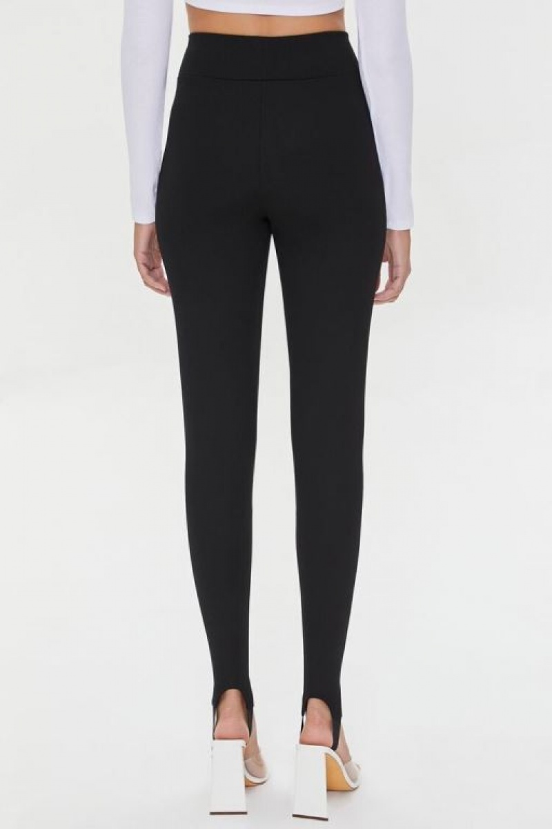 Leggins Forever 21 High Rise Stirrup Mujer Negras | wlcLI3m14UM