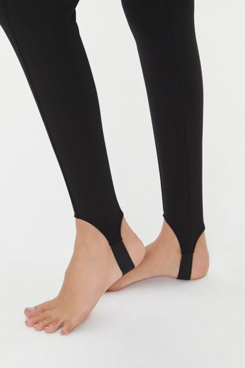 Leggins Forever 21 High Rise Stirrup Mujer Negras | wlcLI3m14UM