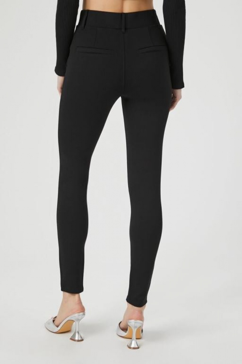 Leggins Forever 21 Ponte Knit Capri Mujer Negras | hHH82OpRi7L