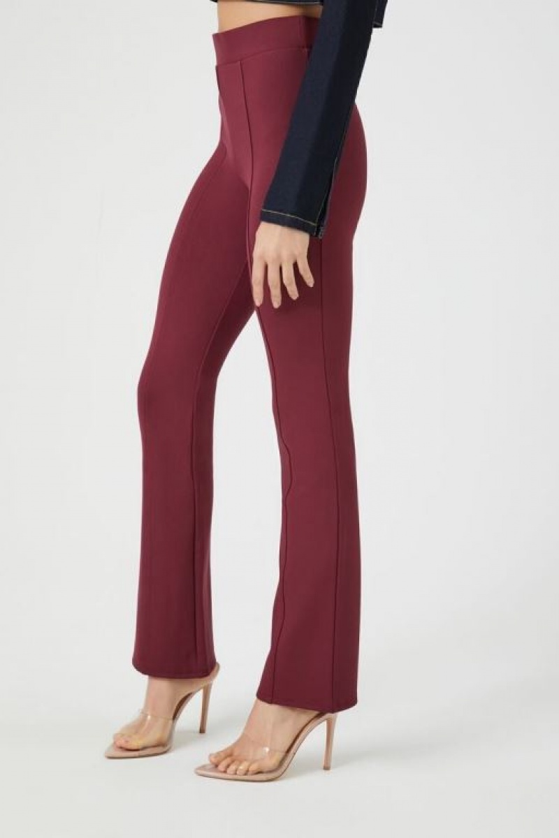 Leggins Forever 21 Ponte Knit High Rise Mujer Burdeos | sBNLhwU5Lel