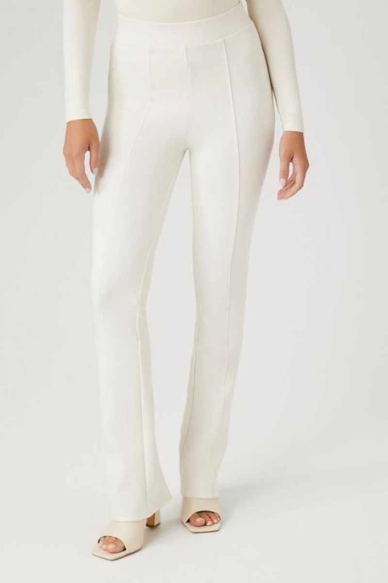 Leggins Forever 21 Ponte Knit High Rise Mujer Blancas | h2ybpXYU6PD