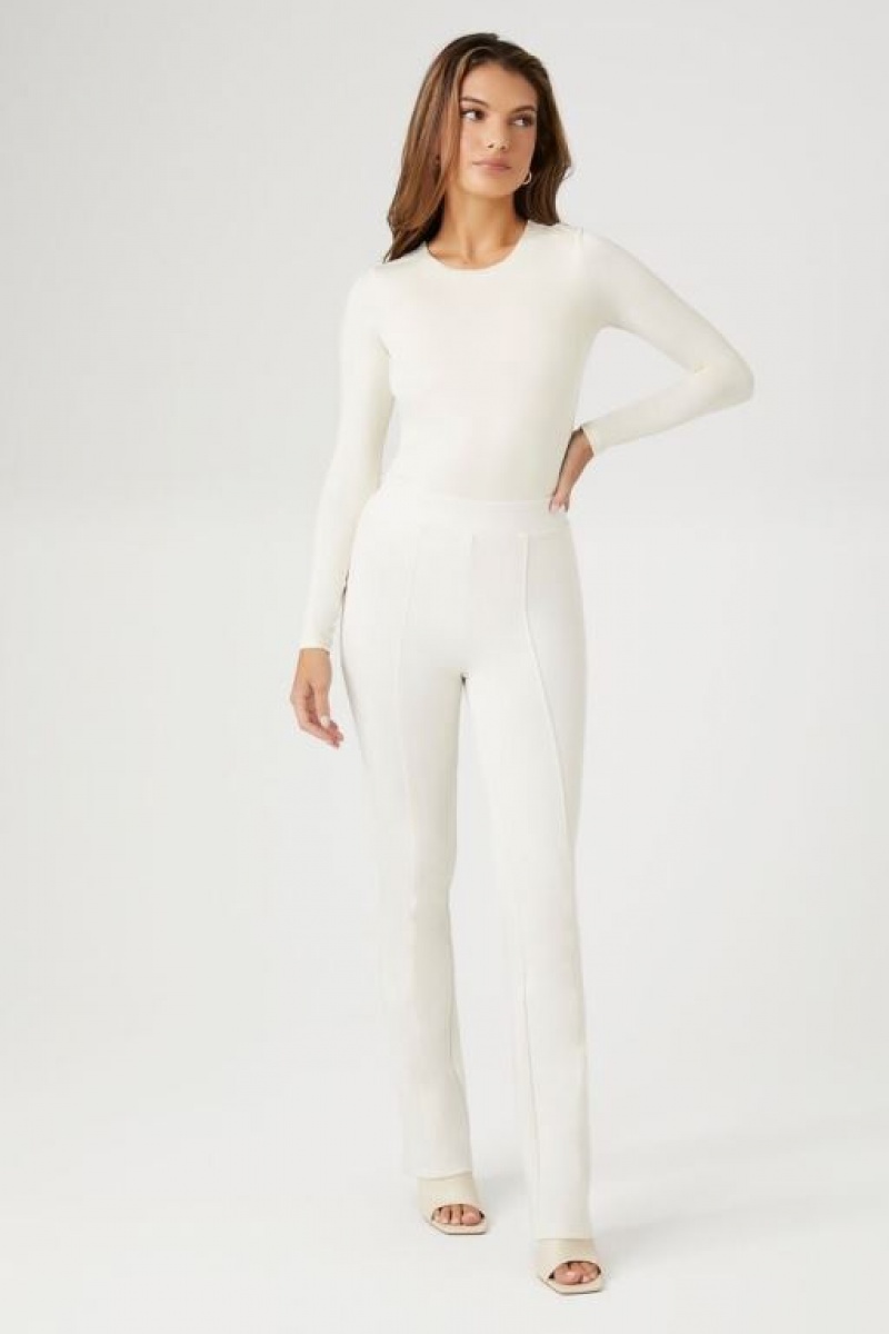 Leggins Forever 21 Ponte Knit High Rise Mujer Blancas | h2ybpXYU6PD