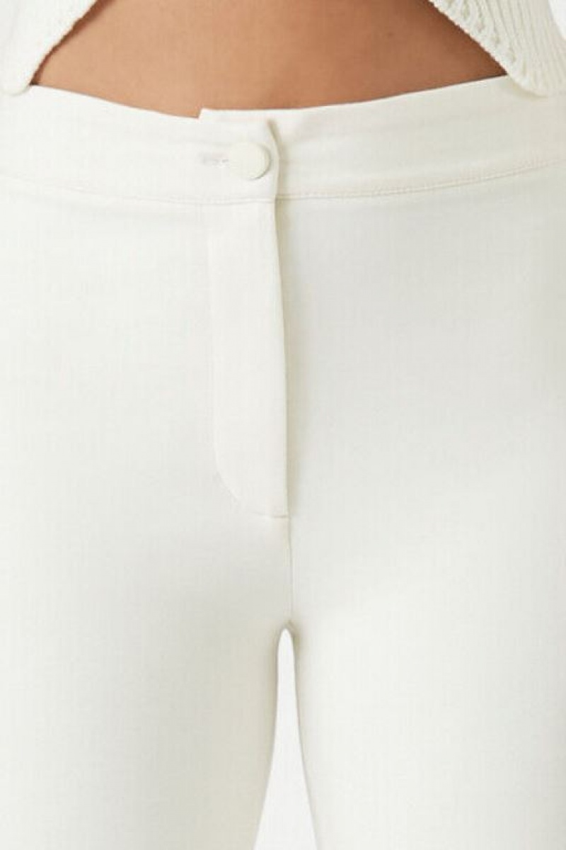 Leggins Forever 21 Ponte Knit High Rise Mujer Blancas | yMabPKR7UvR