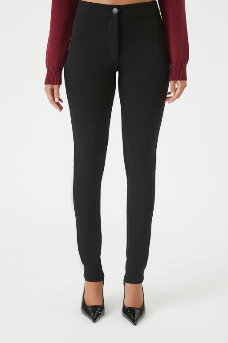 Leggins Forever 21 Ponte Knit High Rise Mujer Negras | hhobkiKYjxZ