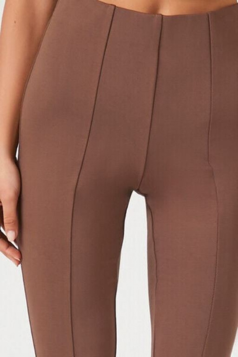 Leggins Forever 21 Ponte Knit High Rise Mujer Chocolate | z7X46k7rE1I