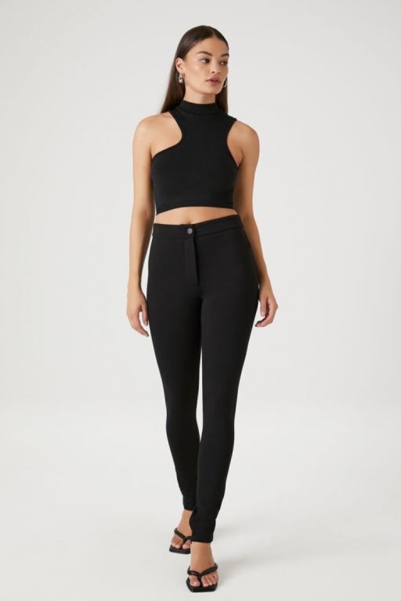 Leggins Forever 21 Ponte Knit High Rise Mujer Negras | z4ryKW7XwU4