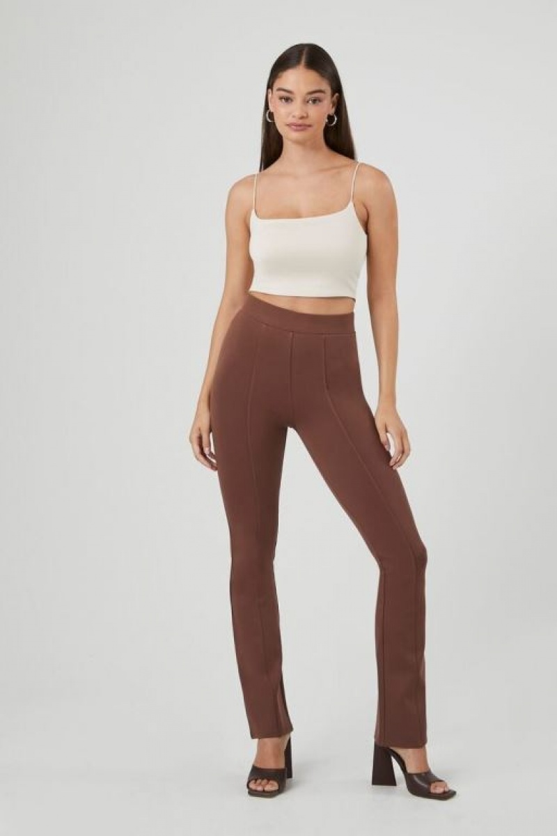 Leggins Forever 21 Ponte Knit High Rise Mujer Chocolate | do5uNrVxVc6