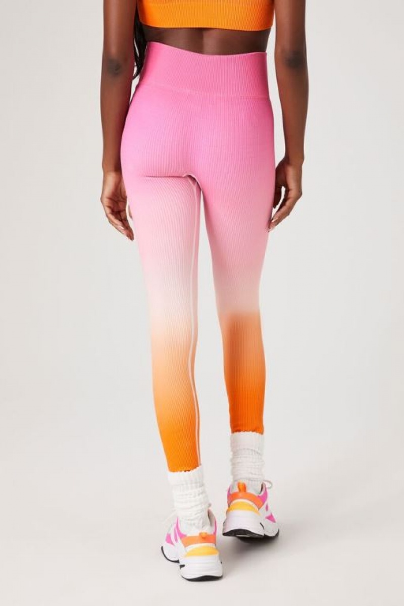 Leggins Forever 21 Seamless Active Gradient Mujer Naranjas Multicolor | CkCkAocGdVL