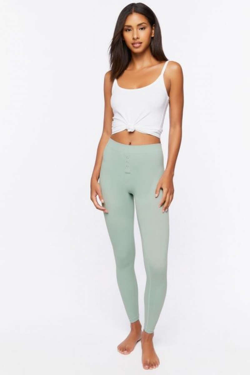 Leggins Forever 21 Seamless Mid Rise Mujer Azules Blancas | gtxAFU0Likp