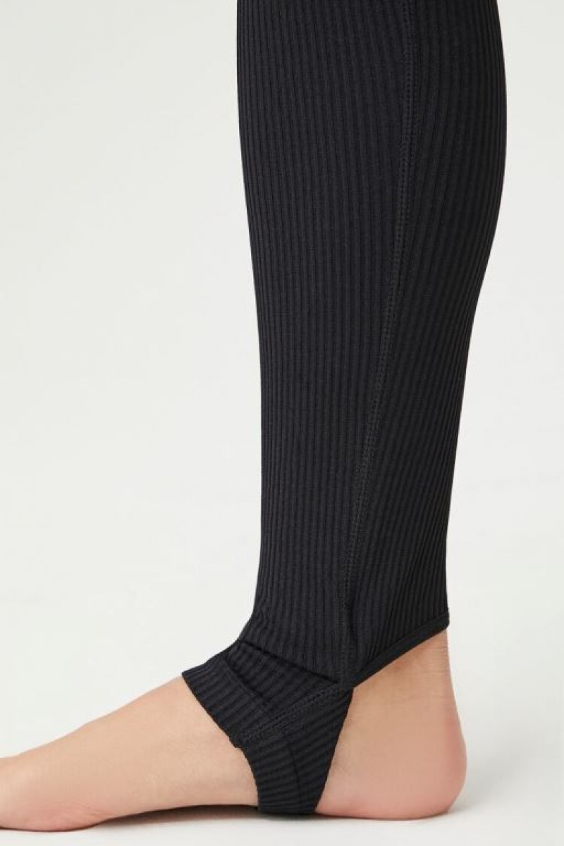 Leggins Forever 21 Seamless Stirrup Mujer Negras | QxFknfuzEEq