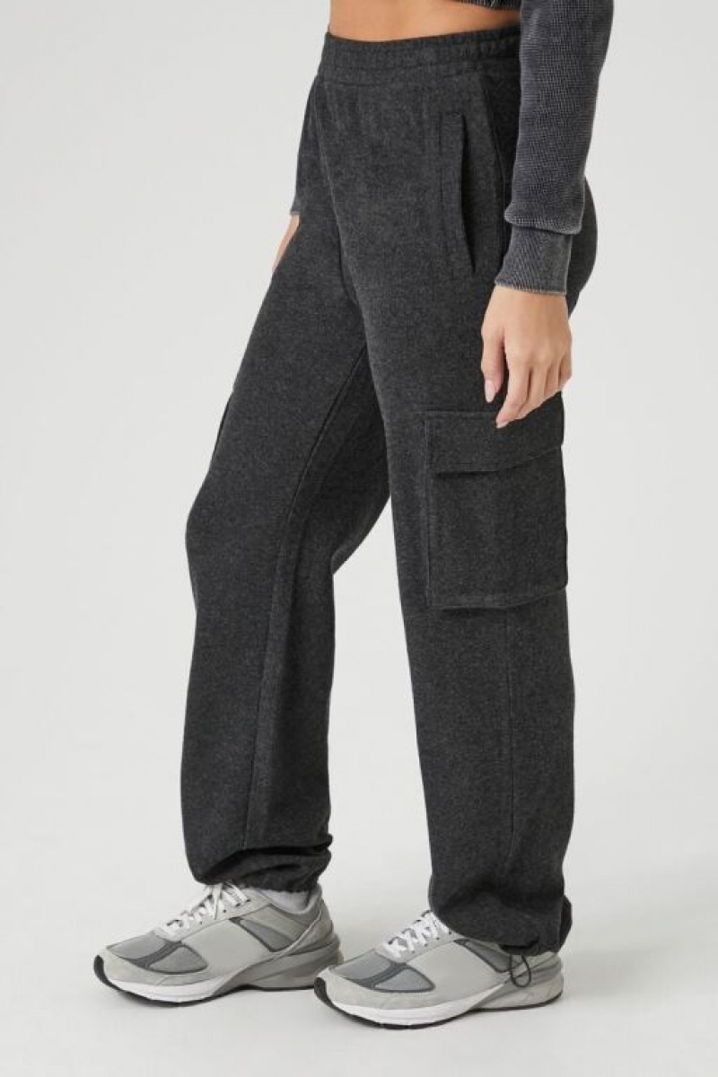 Pantalon Forever 21 Acanalado Knit High Rise Cargo Mujer Gris | TIl213uZMXY