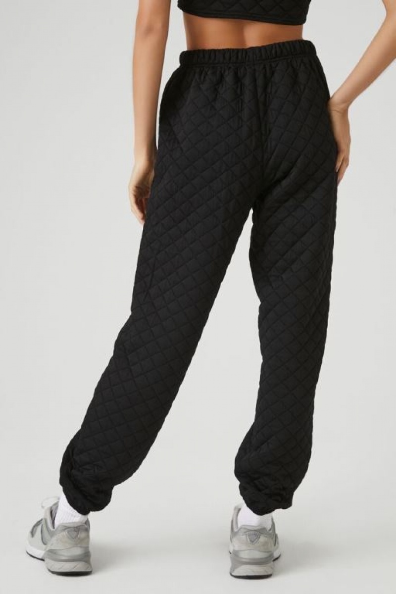 Pantalon Forever 21 Acolchado Ankle Joggers Mujer Negras | YQ8XxVOn2vu