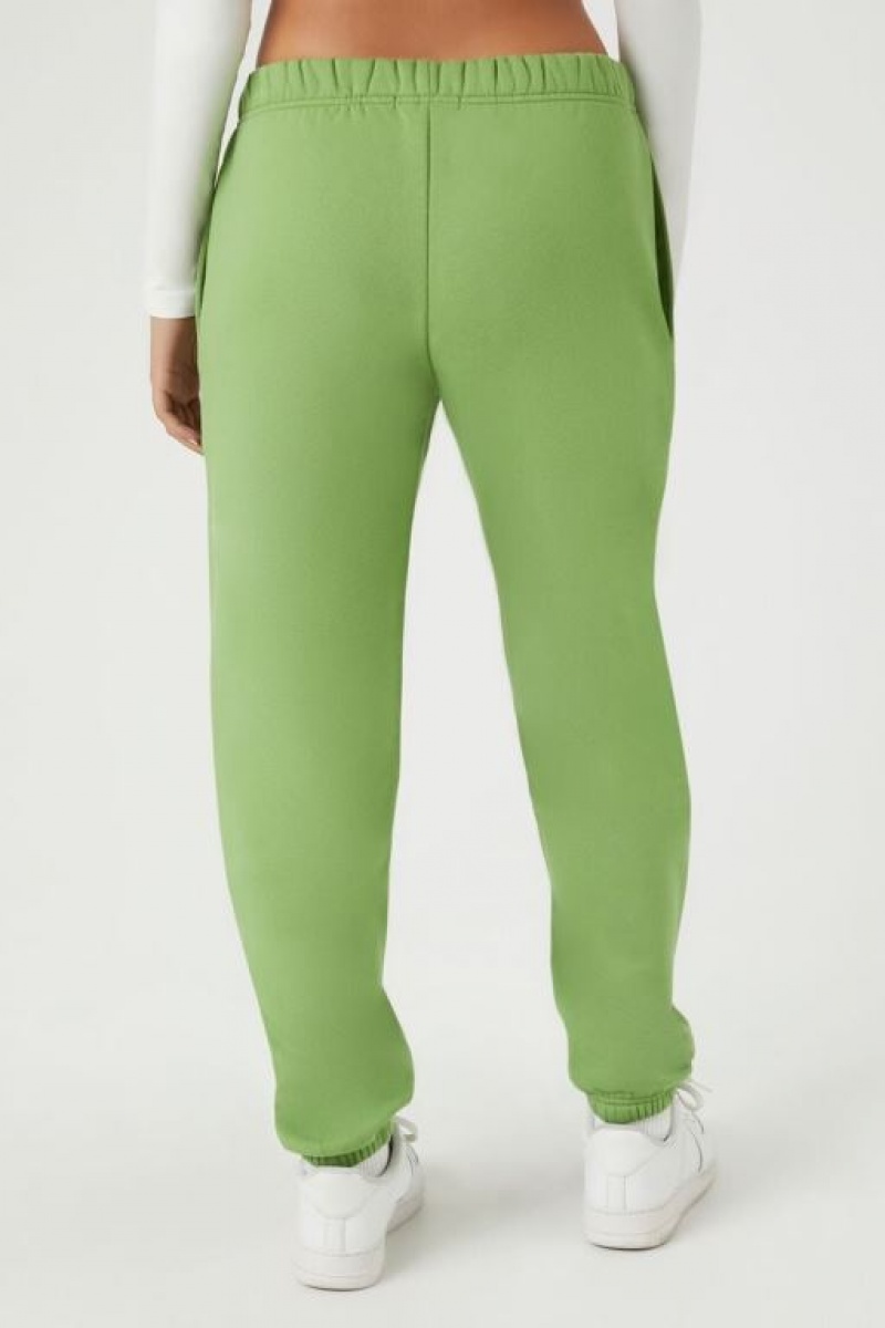 Pantalon Forever 21 Austin Estampadas Fleece Joggers Mujer Verde Multicolor | AKmcfq0A3Sj