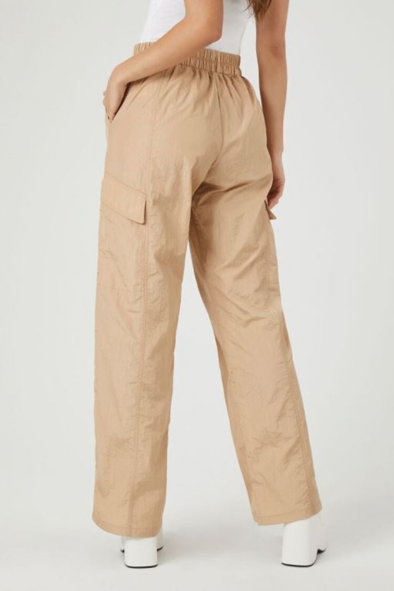 Pantalon Forever 21 Cargo Directo Leg Joggers Mujer Kaki | WszAGbgkyst