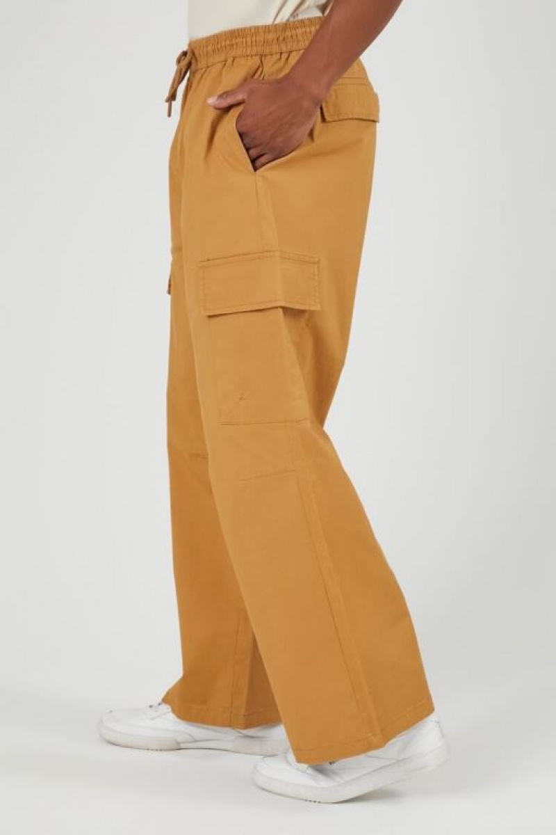 Pantalon Forever 21 Cargo Drawstring Hombre Marrones | PmUbIESIvQv