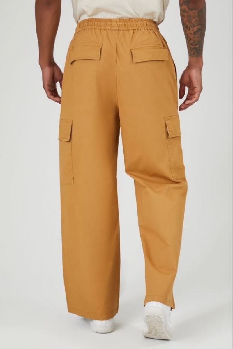 Pantalon Forever 21 Cargo Drawstring Hombre Marrones | PmUbIESIvQv