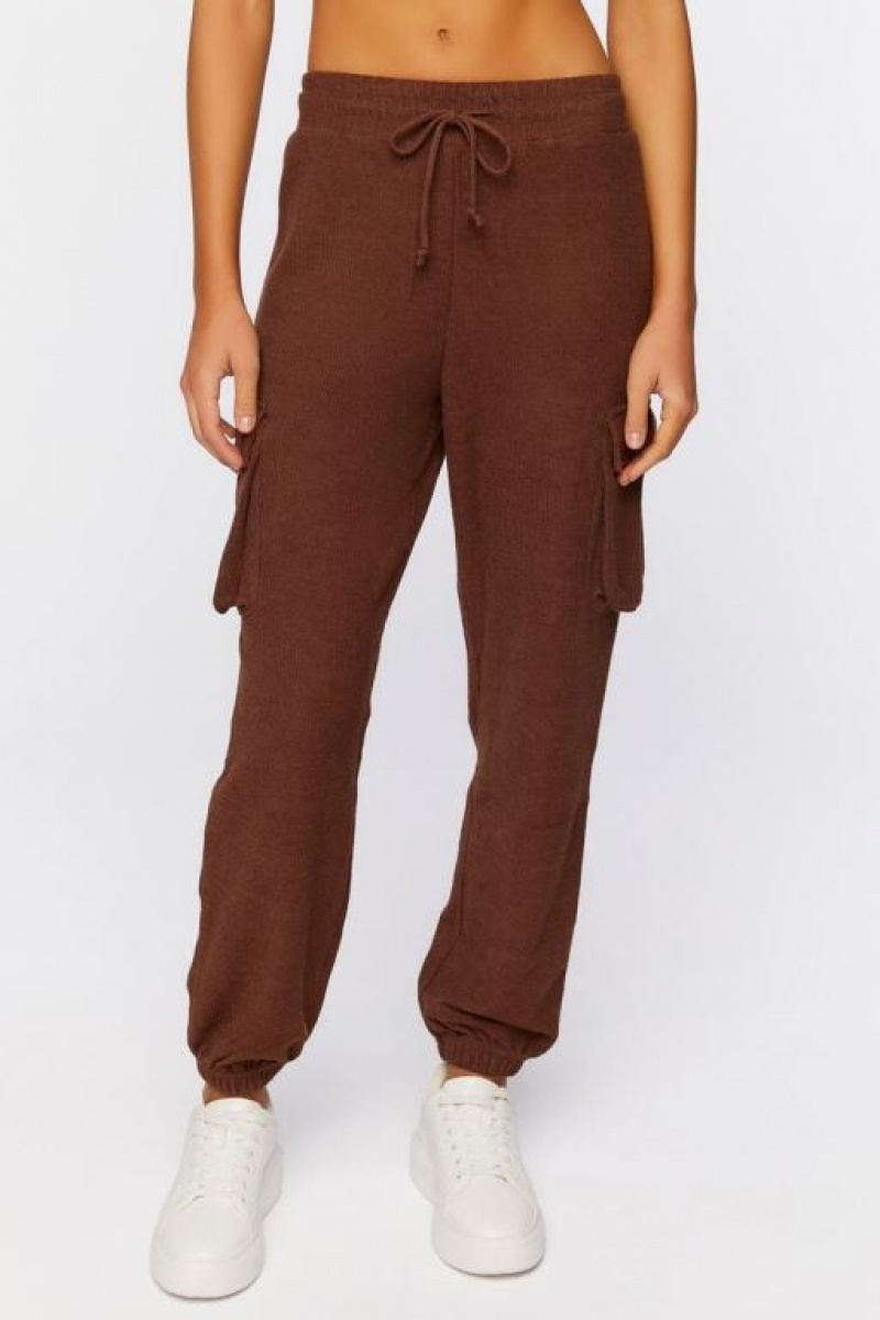 Pantalon Forever 21 Cargo Drawstring Joggers Mujer Chocolate | SqoMw9mEGF0