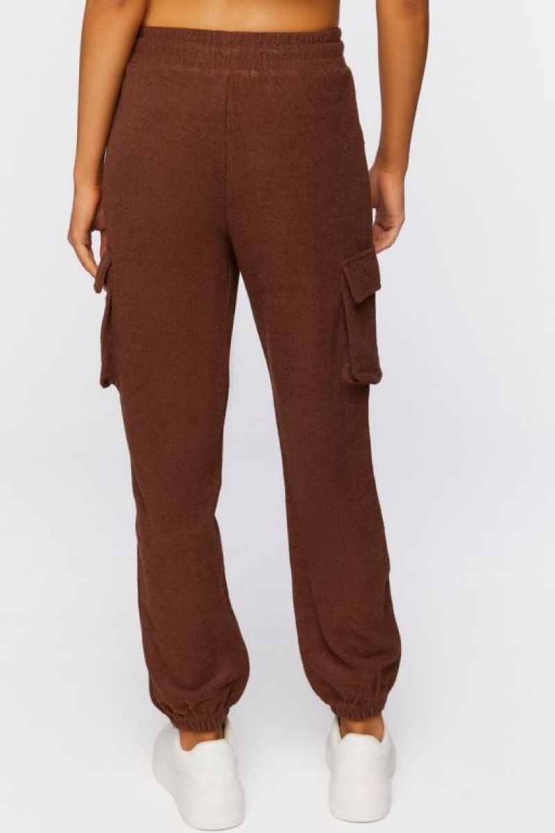 Pantalon Forever 21 Cargo Drawstring Joggers Mujer Chocolate | SqoMw9mEGF0