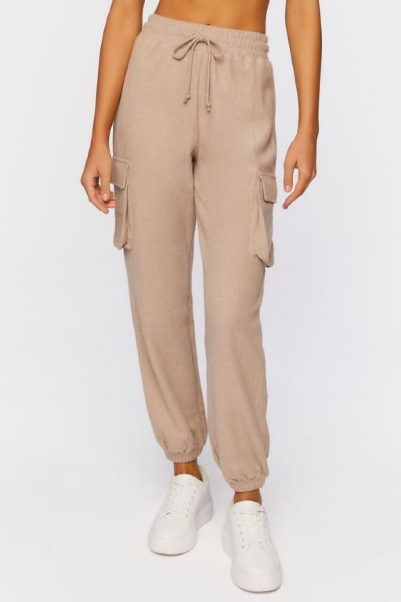 Pantalon Forever 21 Cargo Drawstring Joggers Mujer Goat | xhiIy68cUwx