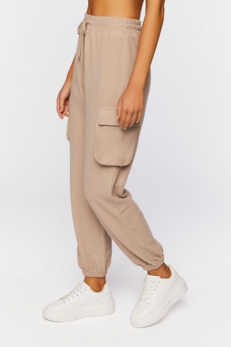 Pantalon Forever 21 Cargo Drawstring Joggers Mujer Goat | xhiIy68cUwx