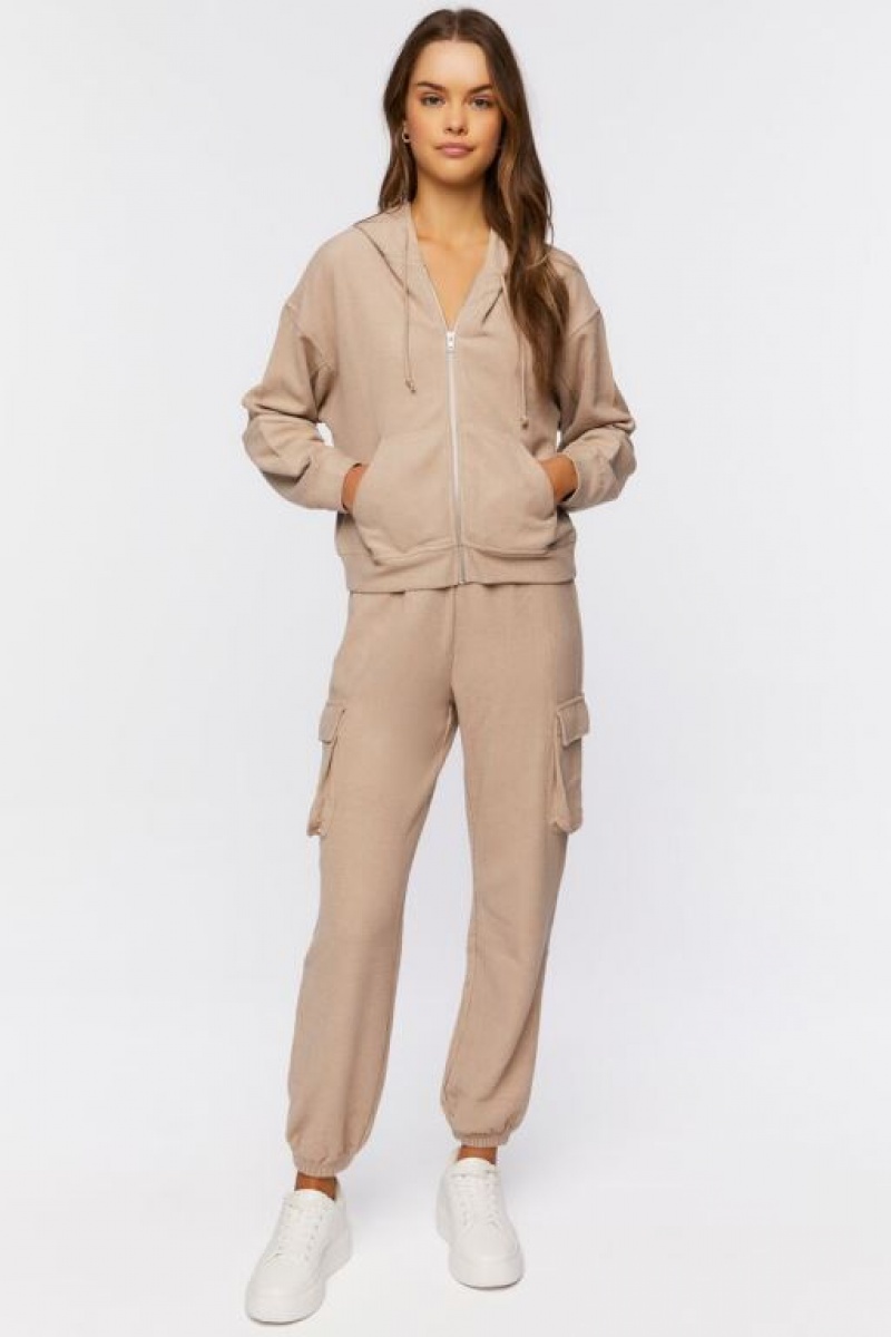 Pantalon Forever 21 Cargo Drawstring Joggers Mujer Goat | xhiIy68cUwx