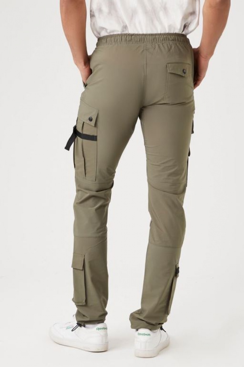 Pantalon Forever 21 Cargo Drawstring Joggers Hombre Verde Oliva | NPWKQqSZZ8d