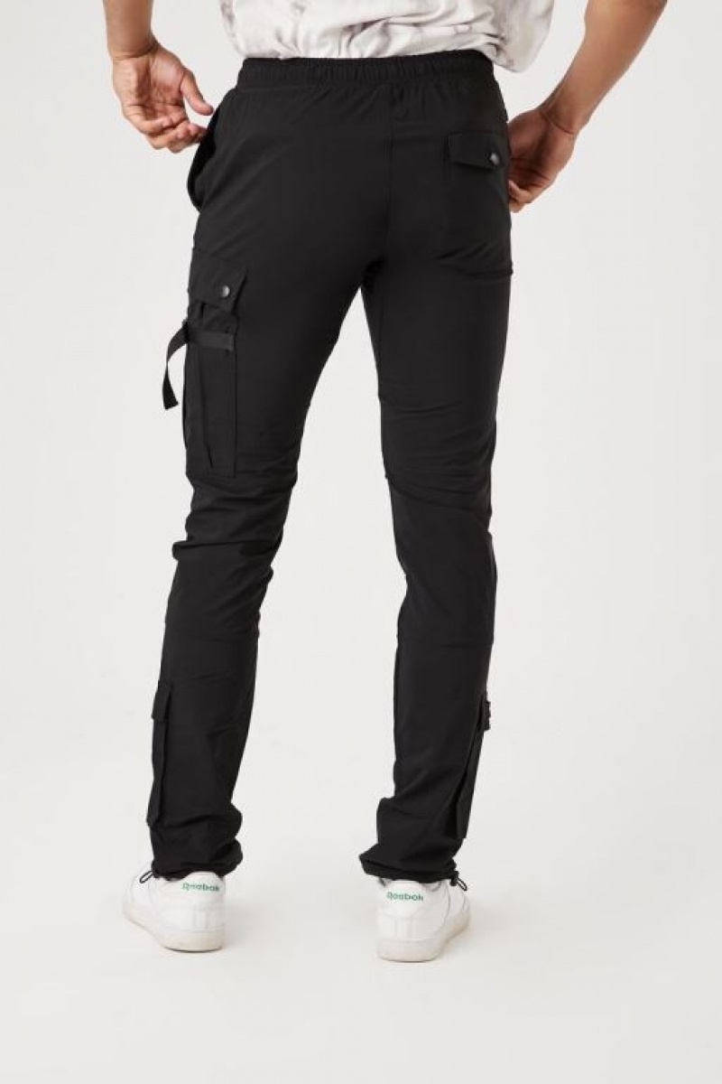 Pantalon Forever 21 Cargo Drawstring Joggers Hombre Negras | fUIjfMAZJLW