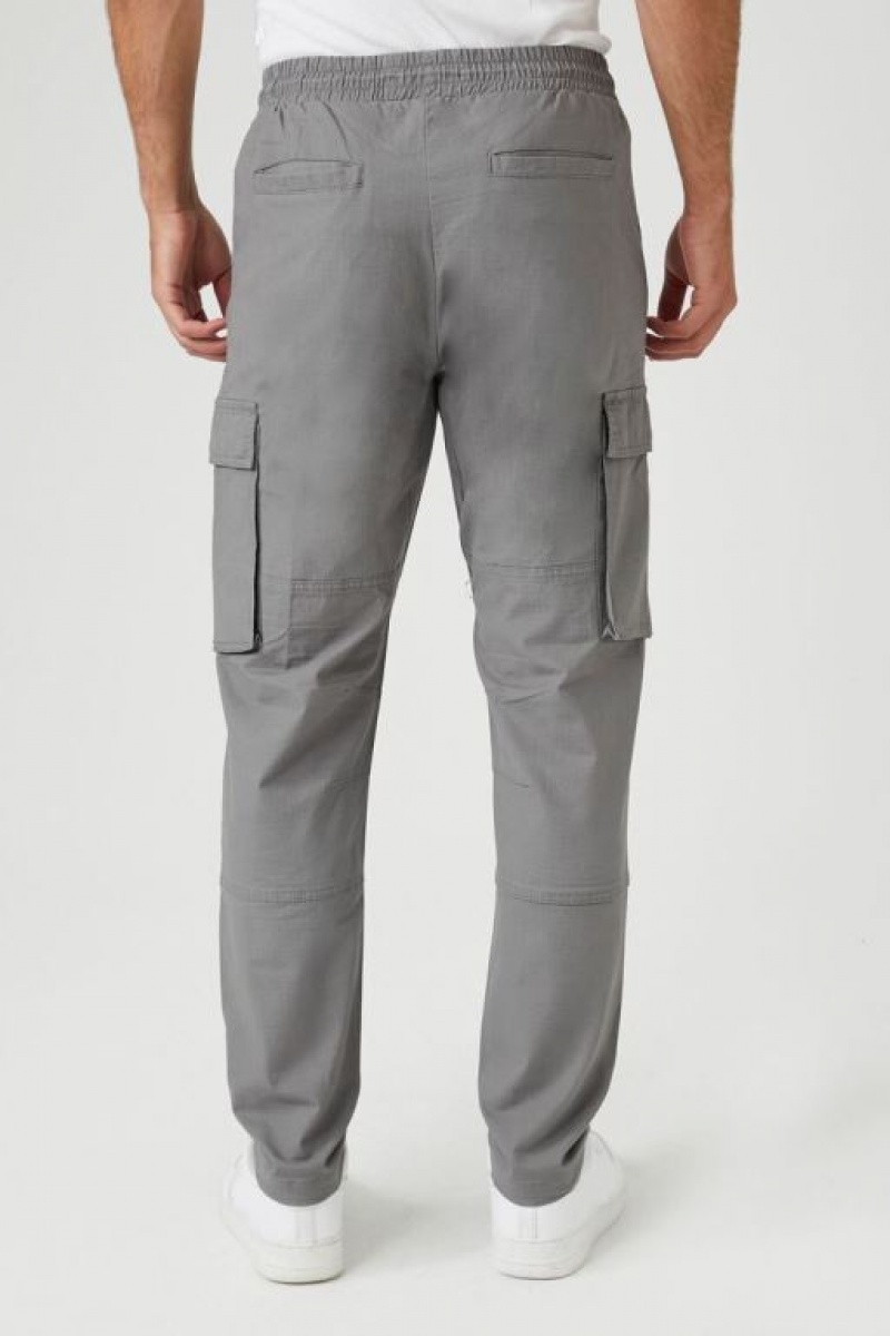 Pantalon Forever 21 Cargo Drawstring Joggers Hombre Gris | f2FUWXiiUDU