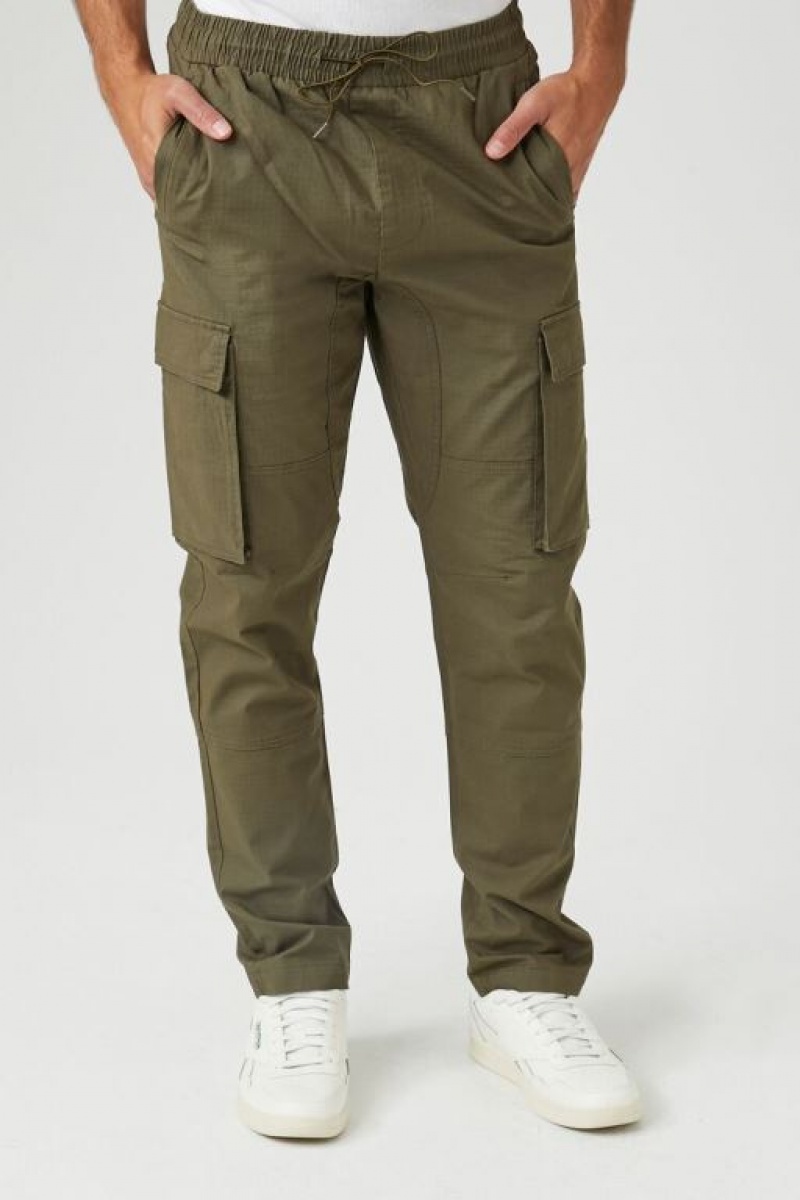 Pantalon Forever 21 Cargo Drawstring Joggers Hombre Verde Oliva | 0l4Wtkki2xF