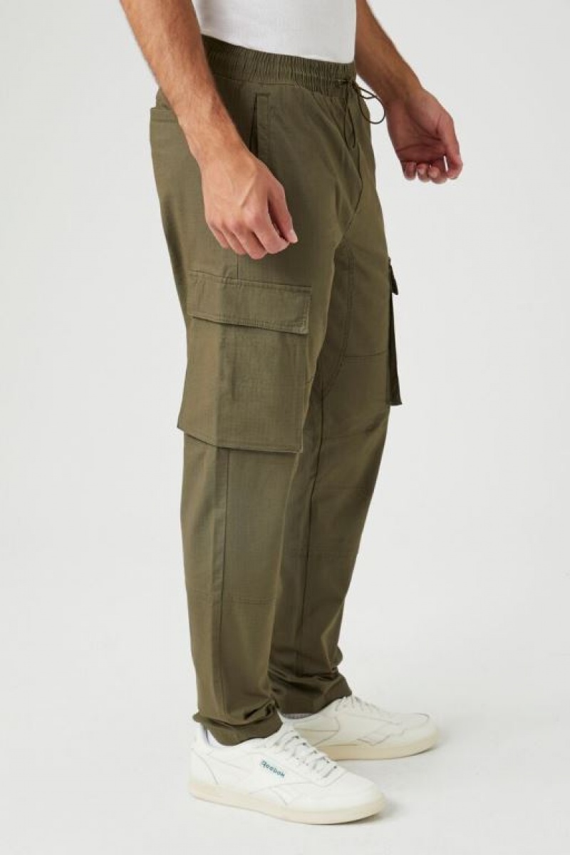 Pantalon Forever 21 Cargo Drawstring Joggers Hombre Verde Oliva | 0l4Wtkki2xF