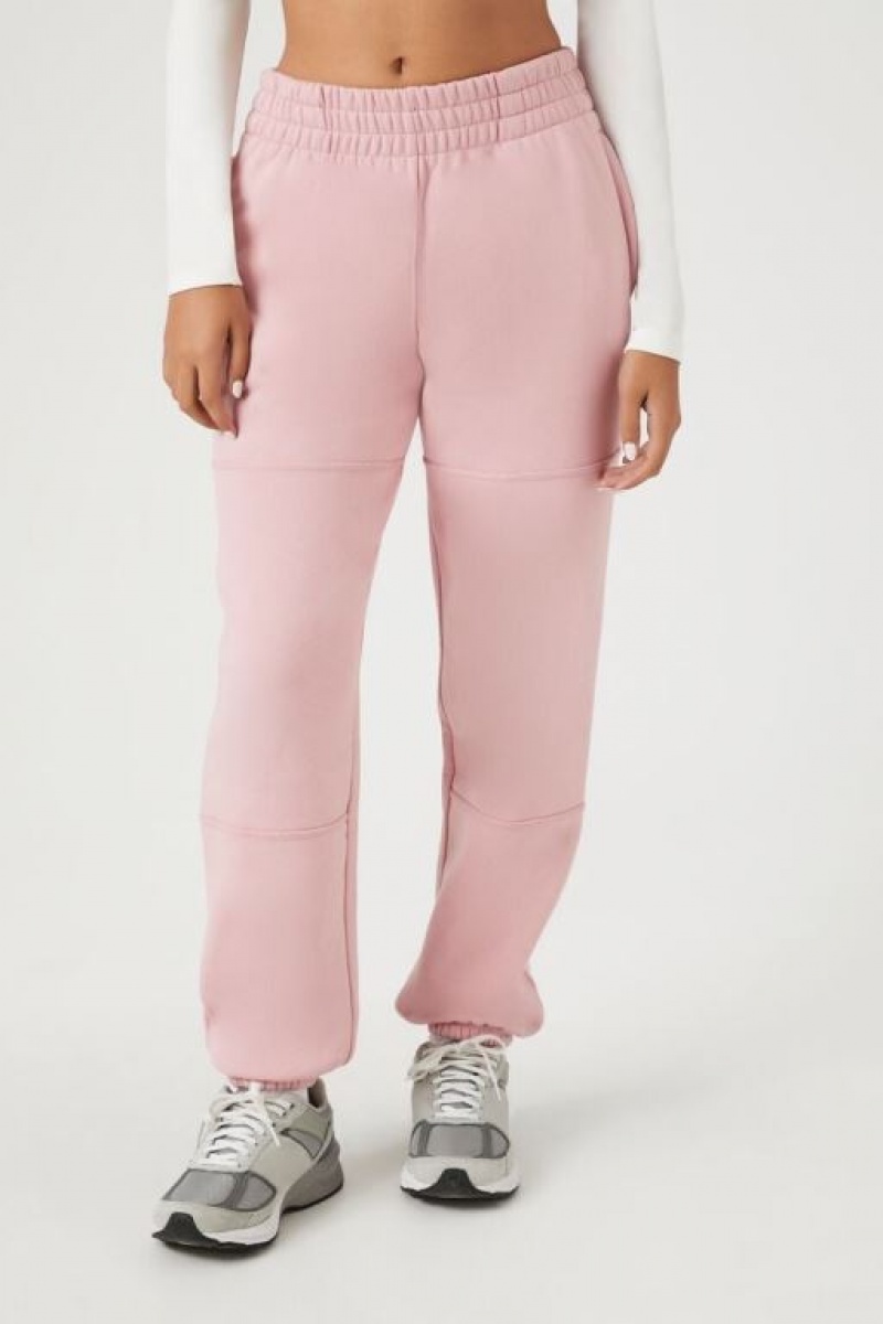 Pantalon Forever 21 Cuffed Fleece Joggers Mujer Moradas | b2cDBLnmvGC