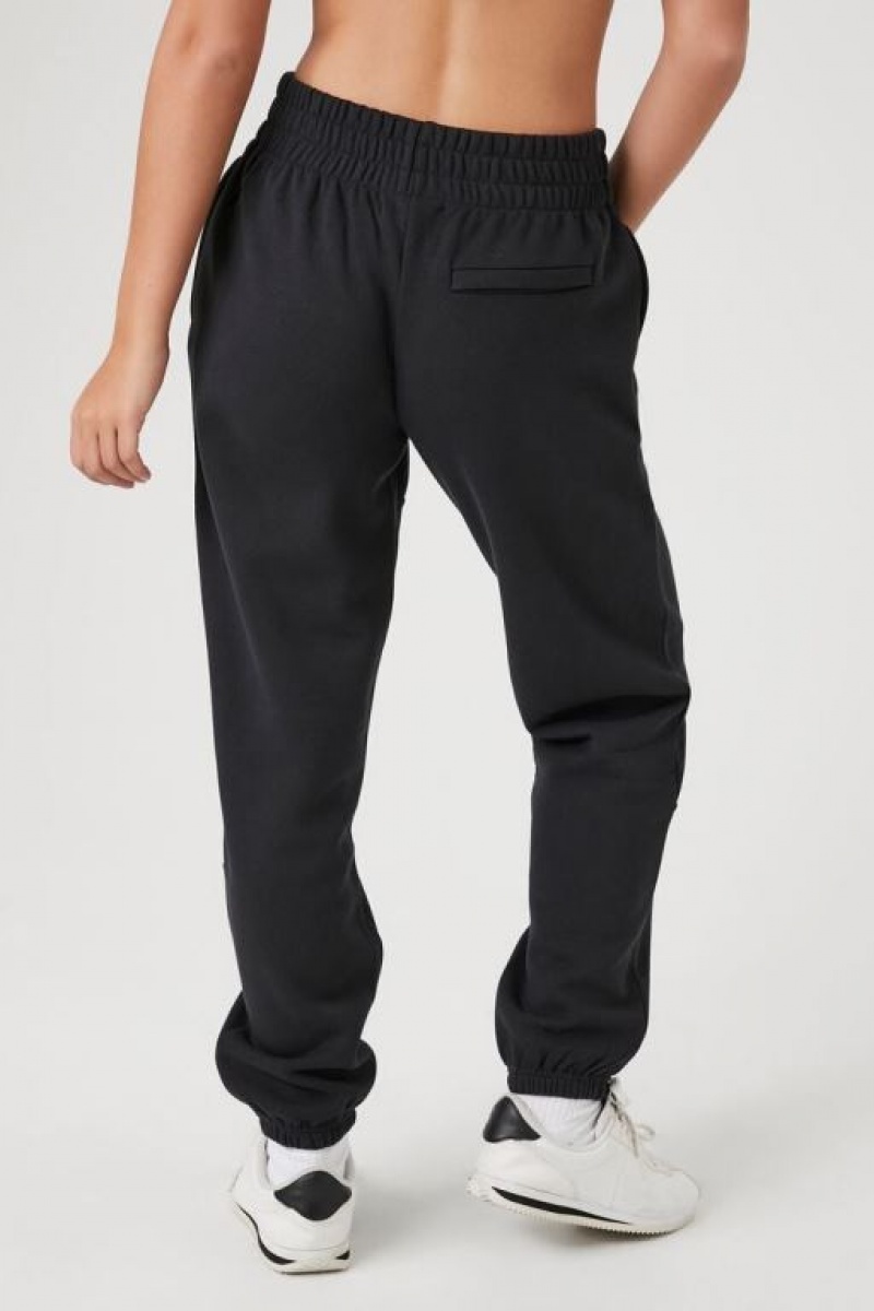 Pantalon Forever 21 Cuffed Fleece Joggers Mujer Negras | taPIgxK25dI