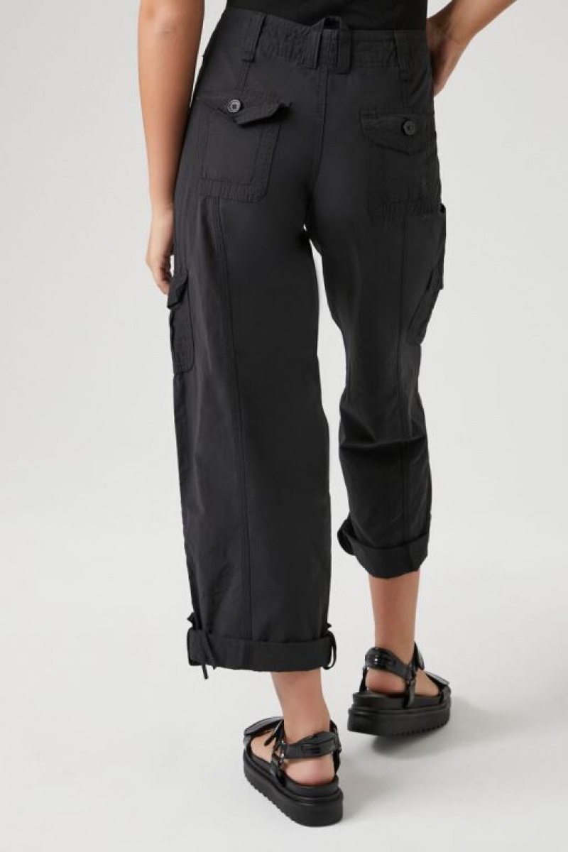 Pantalon Forever 21 Cuffed High Rise Joggers Mujer Negras | Y44GTQy8fS6