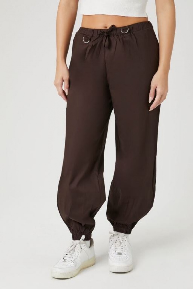 Pantalon Forever 21 D Ring Poplin Joggers Mujer Chocolate | FLlrFnZ0xyc