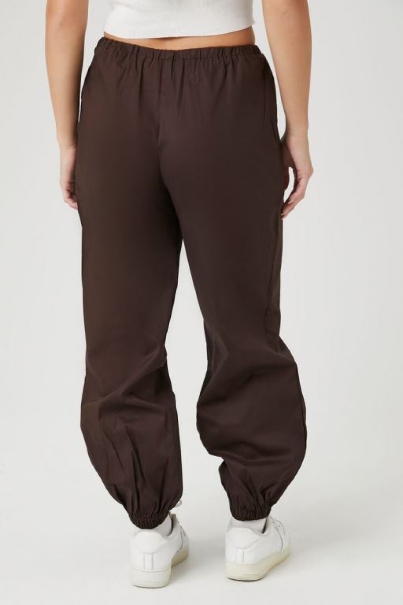 Pantalon Forever 21 D Ring Poplin Joggers Mujer Chocolate | FLlrFnZ0xyc