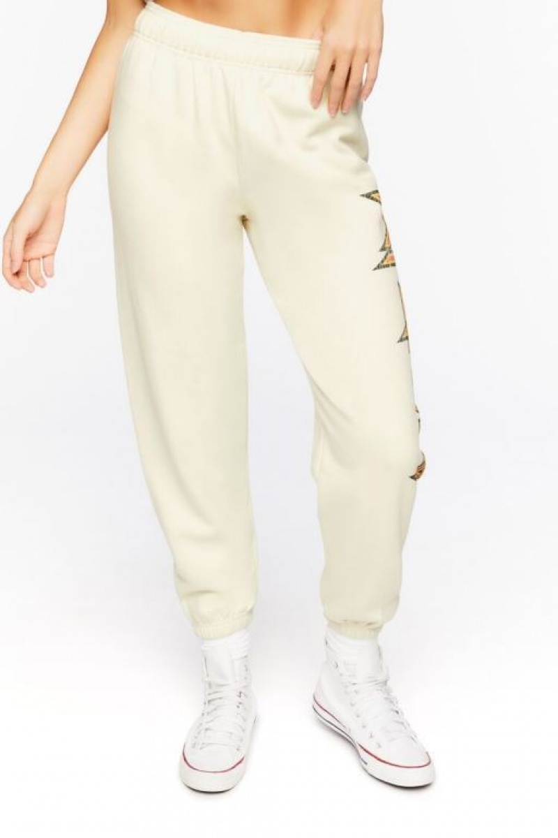 Pantalon Forever 21 Def Leppard Estampadas Joggers Mujer Gris Marrones Multicolor | WylmzTbtKUI