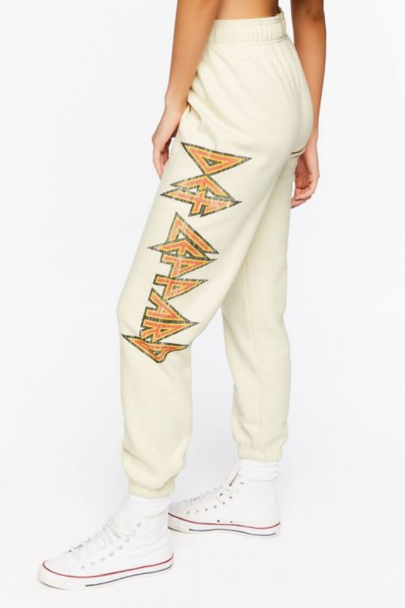 Pantalon Forever 21 Def Leppard Estampadas Joggers Mujer Gris Marrones Multicolor | WylmzTbtKUI