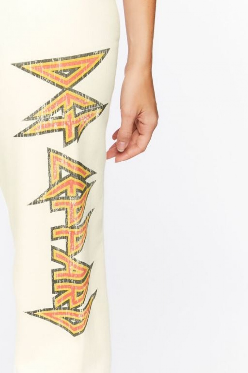 Pantalon Forever 21 Def Leppard Estampadas Joggers Mujer Gris Marrones Multicolor | WylmzTbtKUI