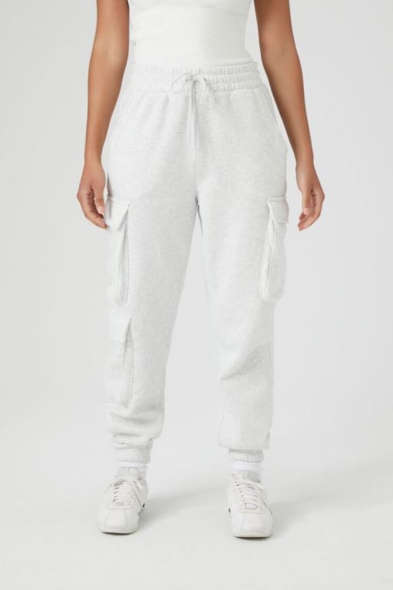 Pantalon Forever 21 Drawstring Cargo Joggers Mujer Gris | iOJx2L09GpT