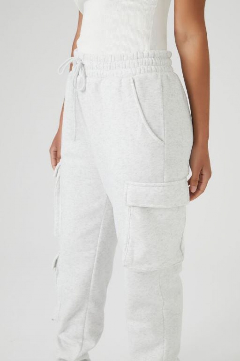 Pantalon Forever 21 Drawstring Cargo Joggers Mujer Gris | iOJx2L09GpT