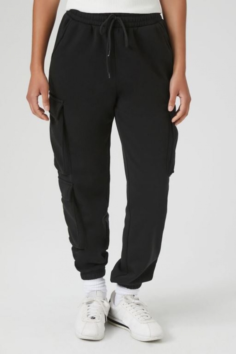 Pantalon Forever 21 Drawstring Cargo Joggers Mujer Negras | JmnDBGPADIK