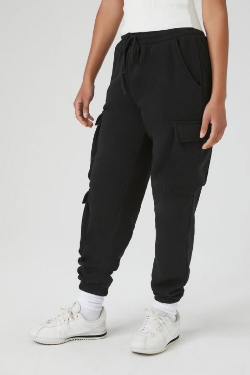 Pantalon Forever 21 Drawstring Cargo Joggers Mujer Negras | JmnDBGPADIK