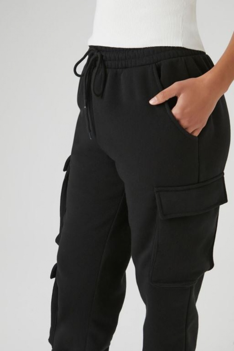 Pantalon Forever 21 Drawstring Cargo Joggers Mujer Negras | JmnDBGPADIK