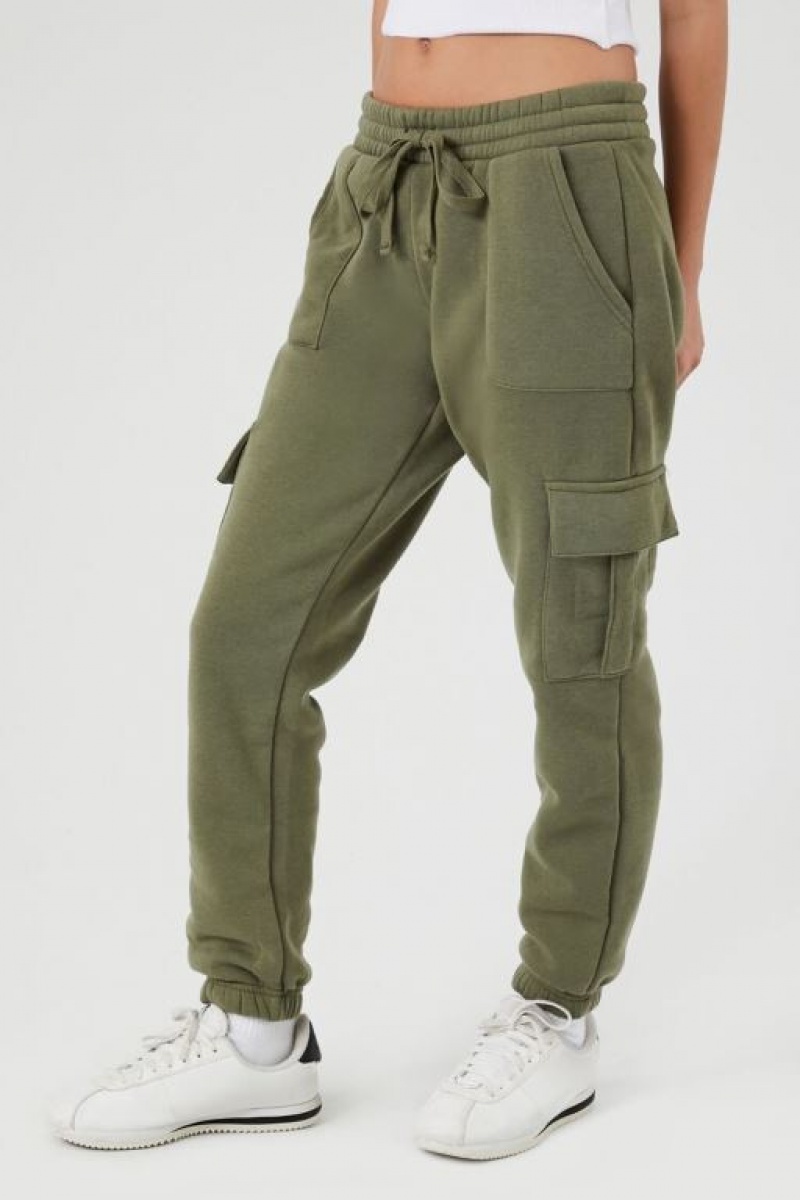 Pantalon Forever 21 Drawstring Cargo Joggers Mujer Verde Oliva | ilqBReS0KIZ